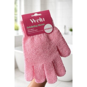 Pink Exfoliating gloves