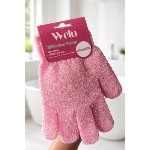 Pink Exfoliating gloves